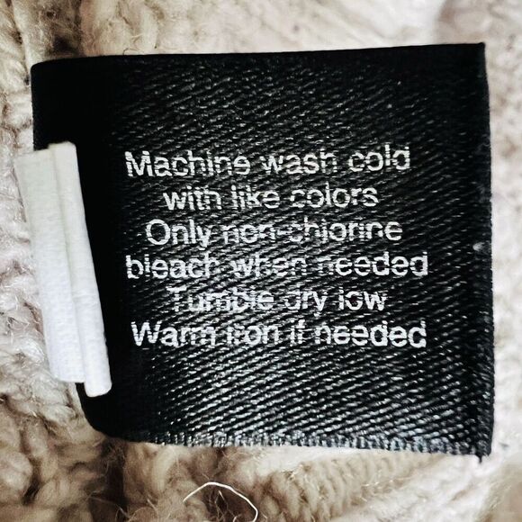 Lane Bryant Beige Wool Blend Oversize Sweater Asymmetrical Cowl Neck Plus 22/24 - Picture 9 of 9